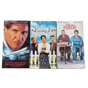 VCR Tapes - Set of Three (Air Force One, Lucky 13, Meet the Parents)